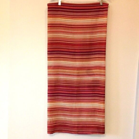 shower curtain one striped print burgundy tan mix colors bathroom ty Pennington - Picture 2 of 16